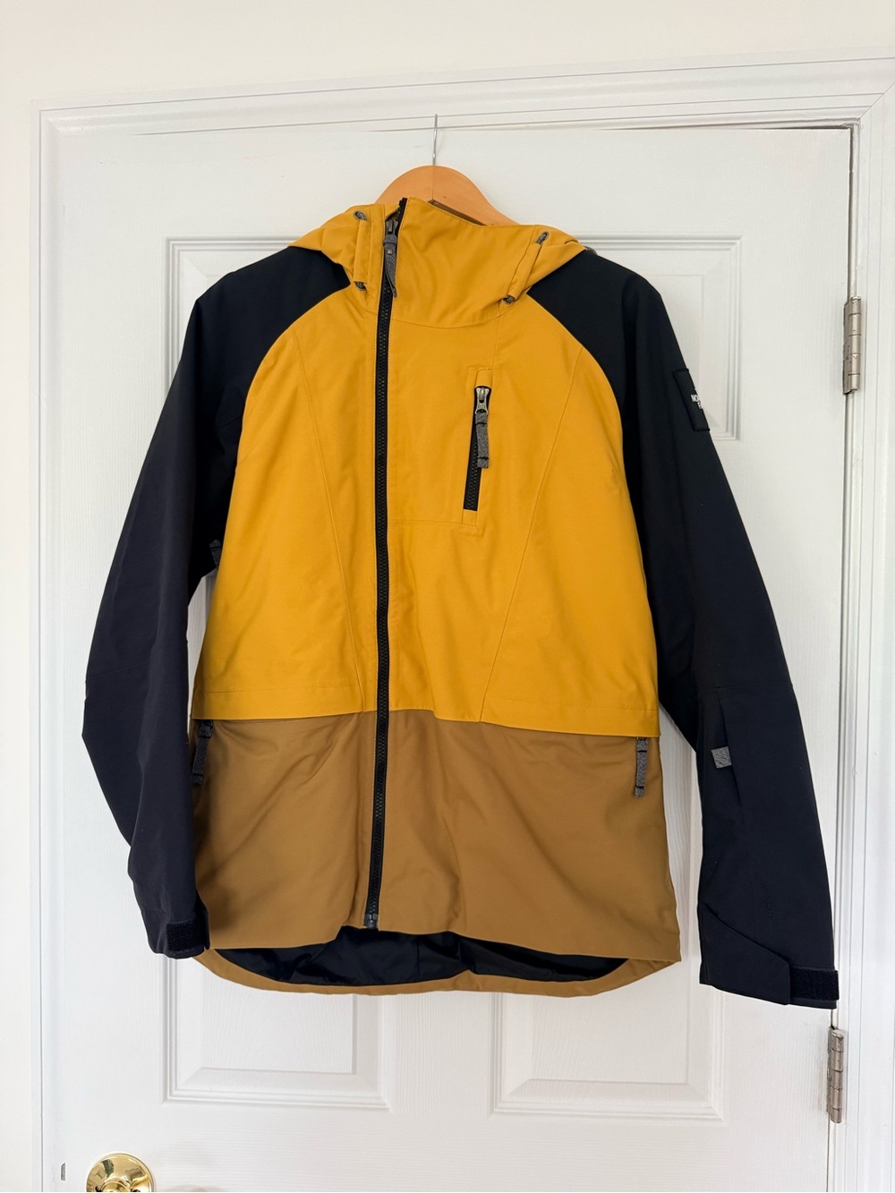The North Face Women’s Colorblock Ski Jacket - Yellow/Black/Brown